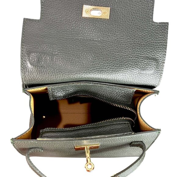 Naya Green Italian Leather Handbag for Women – Luxury Designer Shoulder - Picture 8 of 9